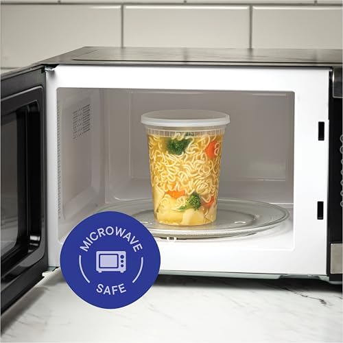 32 oz Deli Containers with Lids (48 Pack, 32 oz)