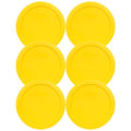 7201-PC 4-Cup Meyer Lemon Yellow Lids (6-Pack) - Made in USA (Yellow)