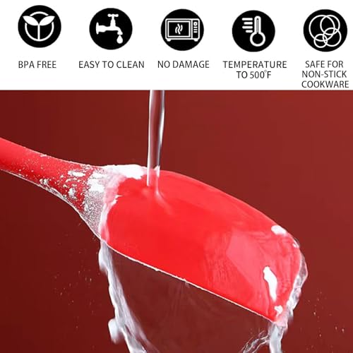 Red Silicone Spatulas (8.3inch Red)