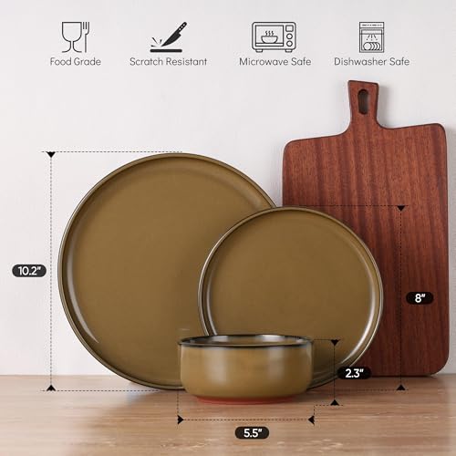 Stoneware Dinnerware Sets for 8 (Desert Camel / Service for 8)