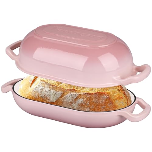 Enameled Cast Iron Sourdough Bread Oven (5 QT / Pink)
