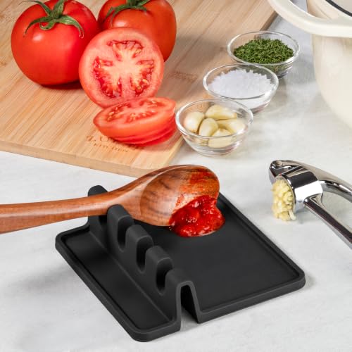 Silicone Utensil Rest (Medium / Night Black)
