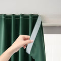 Blackout Curtains for Bedroom Stick On Curtains Window Shades Pull Down Blackout Window Cover No Drillng Self Adhesive Curtains No Rod Small Curtain 47" W X 79" L (47"W x 79"L (Pack of 1) / Dark Green)
