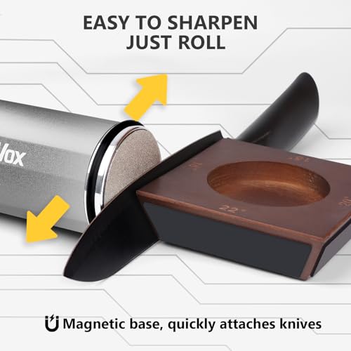 Longer Rolling Knife Sharpener with Leather Strop