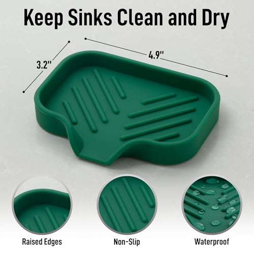 Small Silicone Sponge Holder (Pine Green (Small) / Small (4.9x3.3))