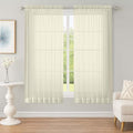 Sheer Cream Curtains (Cream / 59"W x 63"L (Pack of 2))