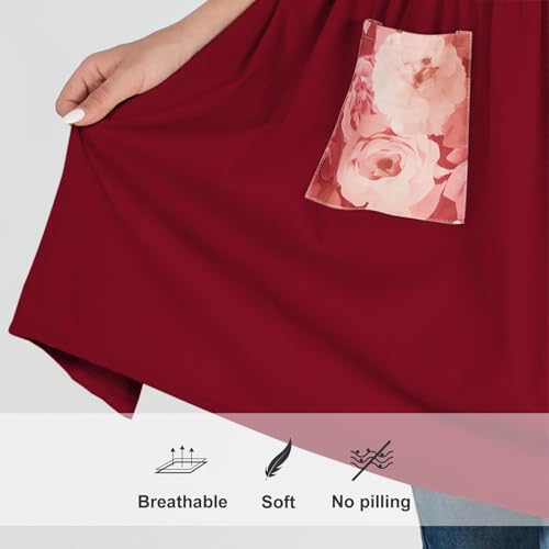 Aprons for Women with Pockets (Red)