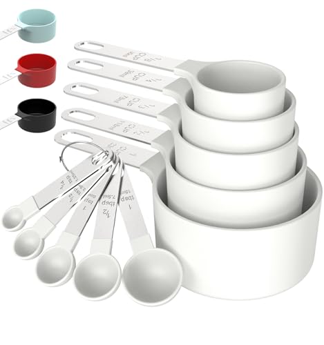 Measuring Cups & Spoons Set (White / 5+5)