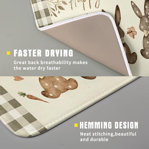 Happy Easter Dish Drying Mat for Countertop (18" x 16")