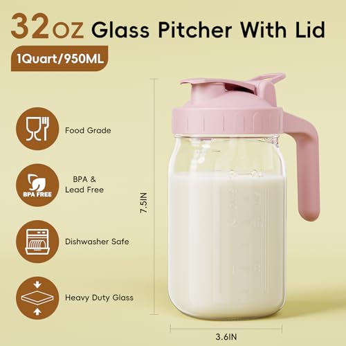 Breast Milk Pitcher (Pink / 32 Ounces)