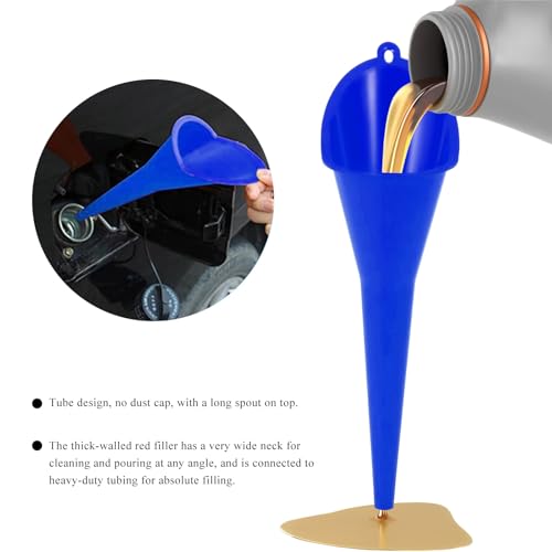 Oil Funnel Plastic Long Neck Multi (Blue-1PCS)