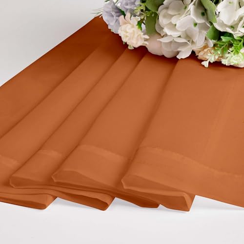 Sheer Curtains 72 Inches Long 2 Panels Set (Orange / 42"W x 72"L (Pack of 2))