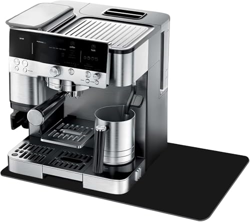 Espresso Coffee Mat for Ninja Luxe Cafe Accessories Breville Espresso Machine Accessories (12''x19'' black)