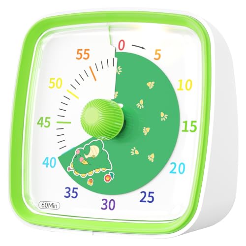 Visual Timer with Night Light (Green-dinosaur)