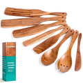 8 Pcs Acacia Wood Spurtle Set