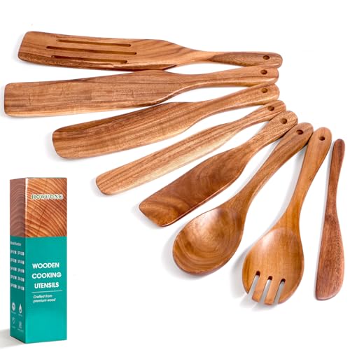 8 Pcs Acacia Wood Spurtle Set