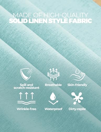 Waterproof Wipe Clean Table Cloth for 10ft Banquet Rectangle Table (Aqua / 60" x 144" (Rectangular))
