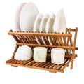 Teak Dish Drying Rack Collapsible (3 Tier-Standard)