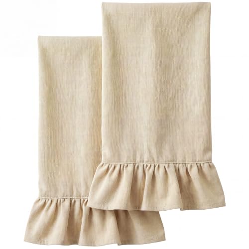 Beige Kitchen Towels Set of 2 (Beige / Retro)