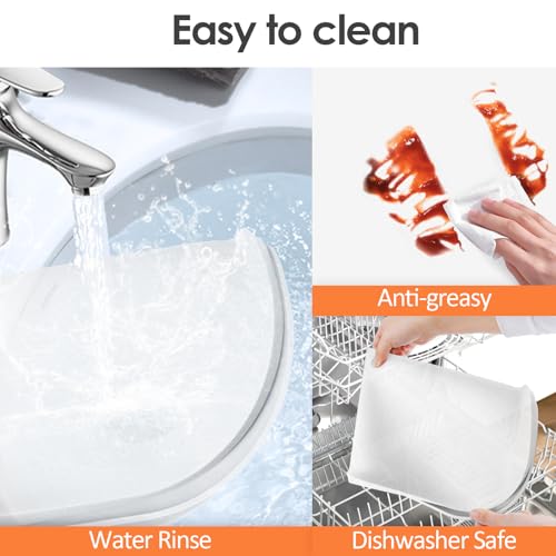 Silicone Coffee Maker Mat with Lip for Countertops 17.4''x10.6''Translucent (Translucent / 17.4'' x 10.6'')