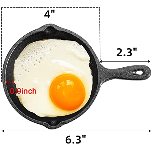 4 Pack Mini Cast Iron Skillet