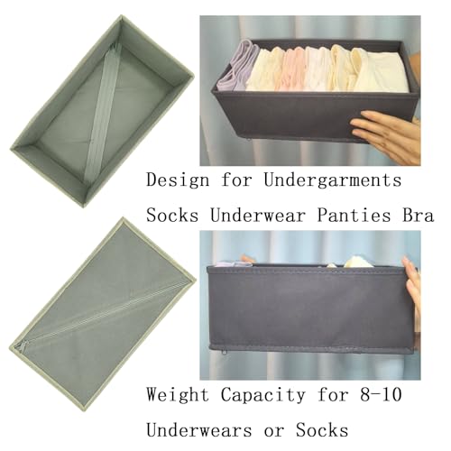 Sock Drawer Organizer 3 Pack (Light Gray)