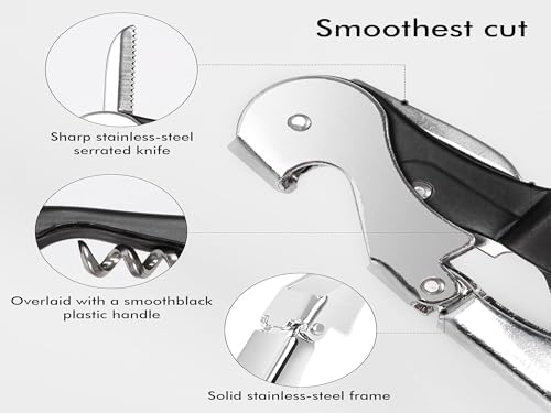 Professional Waiter Corkscrew Wine Openers Set (Multi-Color 4 Packs)