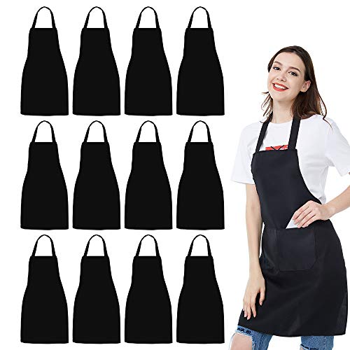 12 Pack Bib Apron (Black)