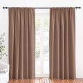 Large Blackout Curtains for Bedroom Living Room 84 inches Long (Mocha / 70"W x 84"L (Pack of 2))