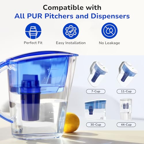4 Pack Water Filter Replacement for All PUR (4 Filters)