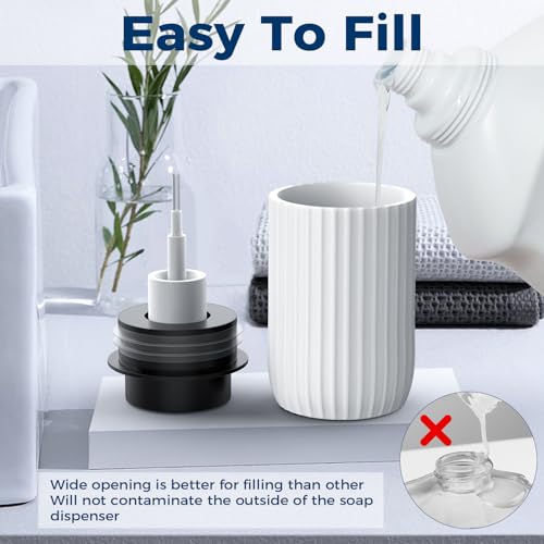 Ceramic Foaming Hand Soap Dispenser (White)
