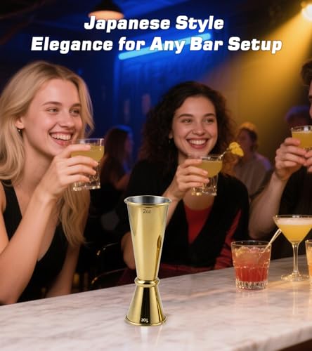 Stainless Steel Cocktail Jiggers (1 Pack-A / Gold)