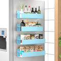 Metal Magnetic Spice Rack for Refrigerator Blue (4 Pack / Blue)