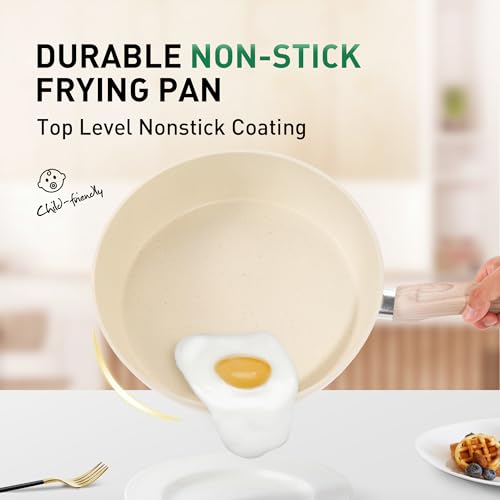 12 Piece Kitchen Cookware Sets (12-piece / Beige)