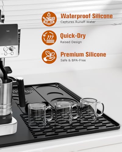 Silicone Coffee Maker Mat for Ninja Luxe Espresso Coffee Machine ES601