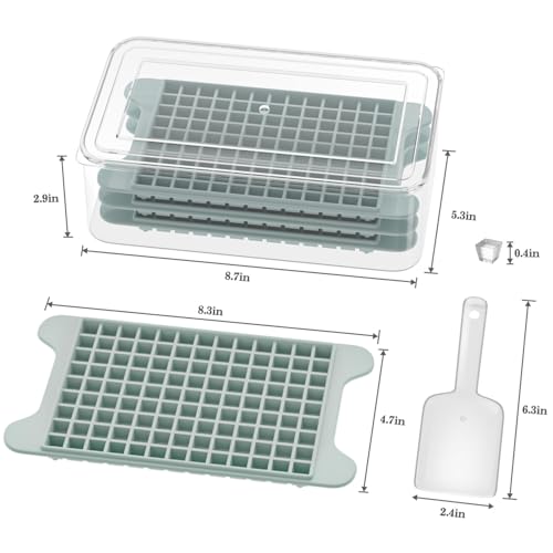 Mini Ice Cube Tray for Freezer (Gray)