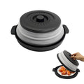 Microwave Food Cover With Handle (Black)