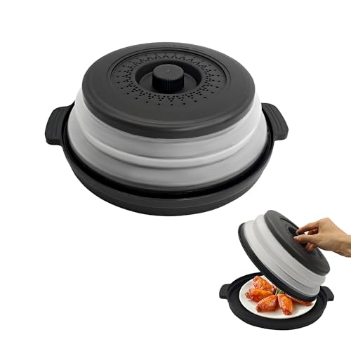 Microwave Food Cover With Handle (Black)
