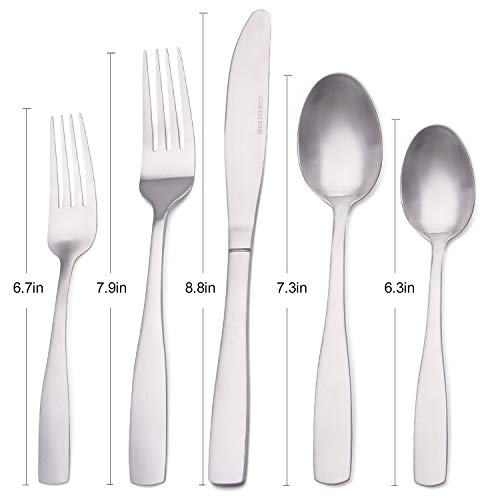 Matte Silverware Set (Matte Silver / 20-Piece)