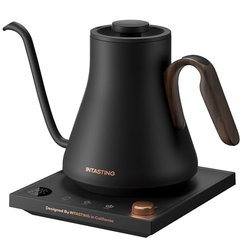 Gooseneck Electric Kettle with ±1℉ Temperature Control (Matte Black)