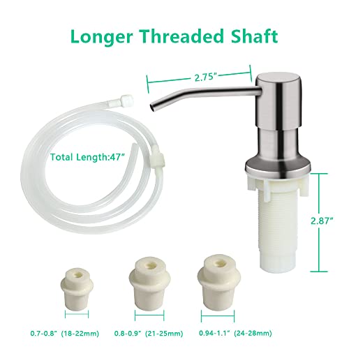 Soap Dispenser for Kitchen Sink (Brushed Nickel)