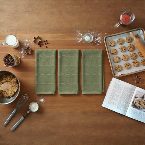 Dark Sage Green Kitchen Hand Dish Towels (Dark Sage)