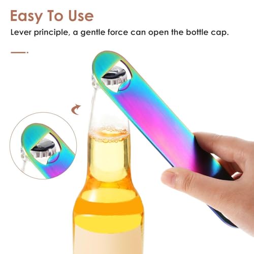 4 Pcs Heavy Duty Stainless Steel Flat Bottle Opener Bartender 7 Inch