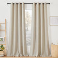 Linen Curtains 108 inch Length 2 Panels (52"W x 108"L (Pack of 2) / Taupe)