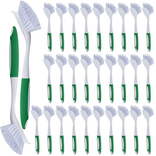 30 Pcs Kitchen Scrub Dish Brush Bulk (Green)