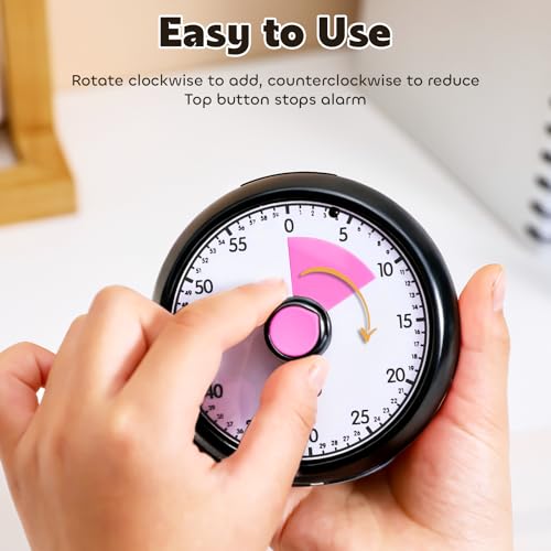 Visual Timer for Kids 60 (Black Pink)