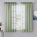 Sage Green Sheer Curtains 54 X 63 Inches (Sage Green / 54"W x 63"L (Pack of 2))