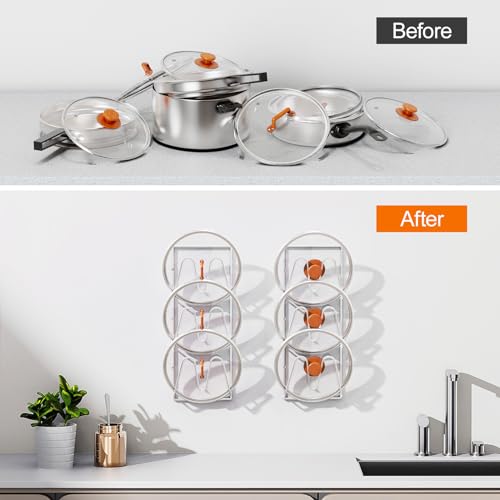 2 Pack Pot Lid Organizer (White)