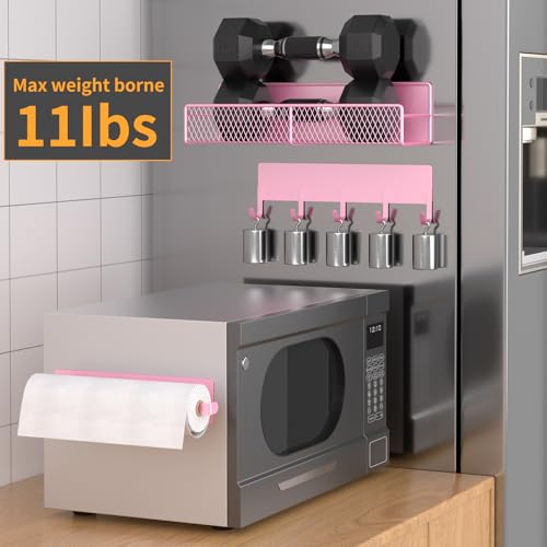 Magnetic Spice Rack for Refrigerator (Pink / 7 Pack)
