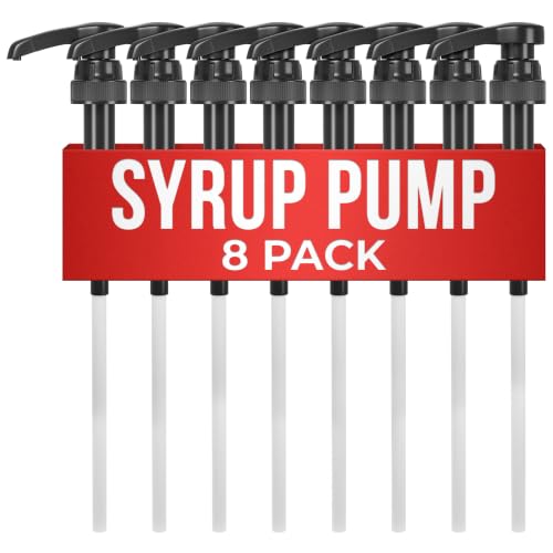 8 Pcs Coffee Syrup Pump (Black 8-pack)